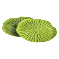 Набор подставок под бокалы Lotus, 2 предмета, материал: пищевой пластик, цвет: зеленый, QUALY, Таиланд