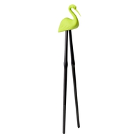 Палочки для суши Master Crane, материал: пищевой пластик, силикон, размер: 22,5 х 4,2 х 5,5 см, цвет: зеленый, QUALY, Таиланд