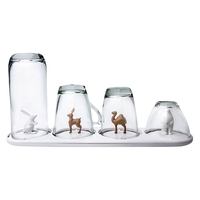 Сушка для бокалов и стаканов Animal Parade, материал: пластик, цвет: белый, QUALY, Таиланд